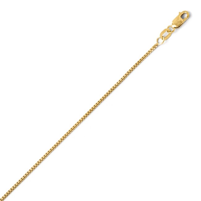 Italian 14k Gold Box Chain with Lobster Clasp